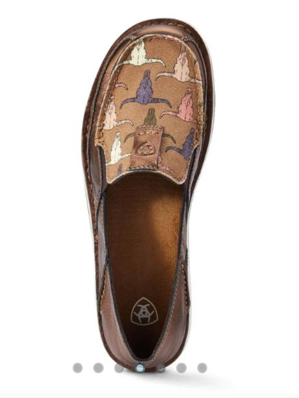 Ariat Women's Cruiser Metallic Bronze/Pink Steerhead Slip On Shoes Sz 11B
